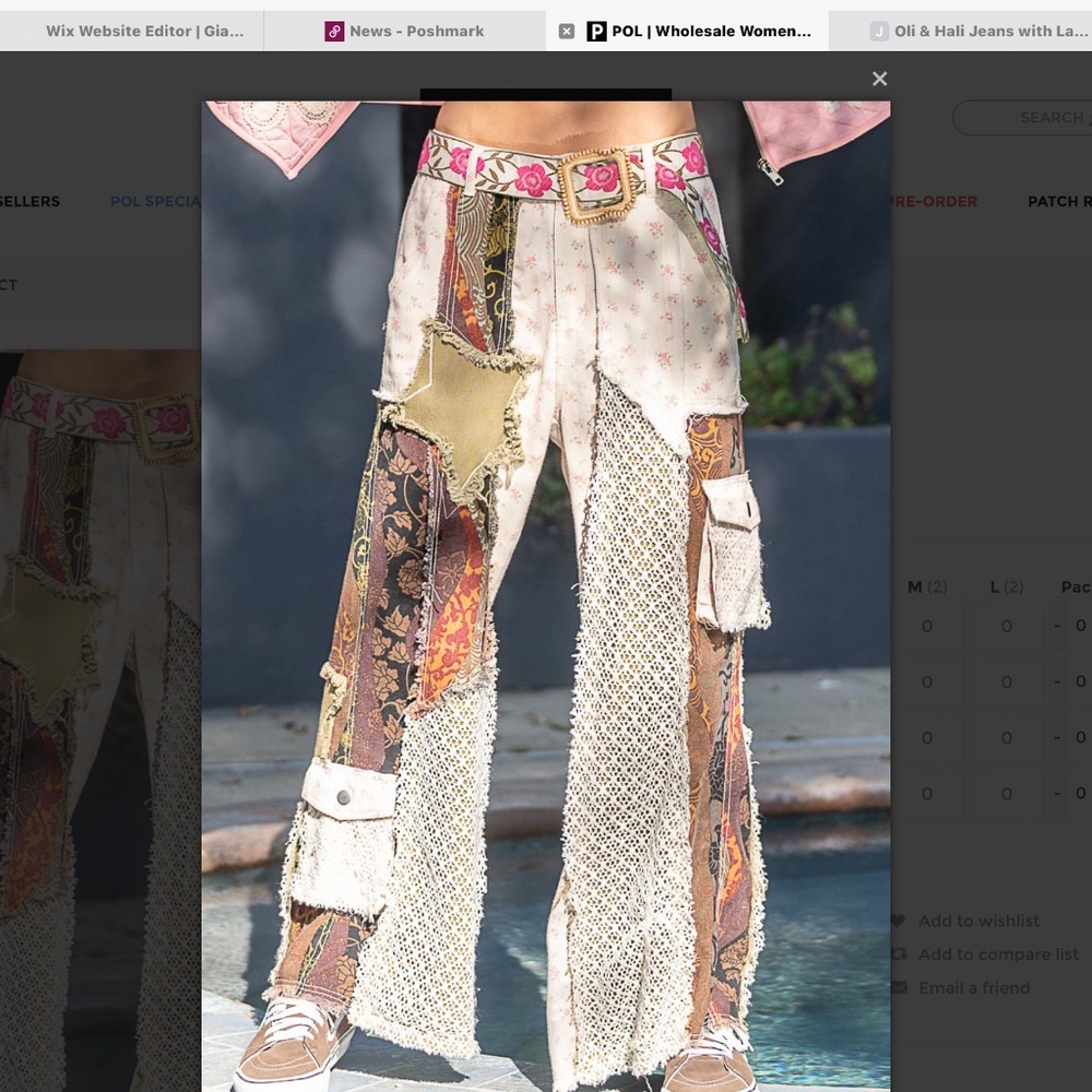 POL Artistic Patchwork Flare Jeans - Picture 7 of 9